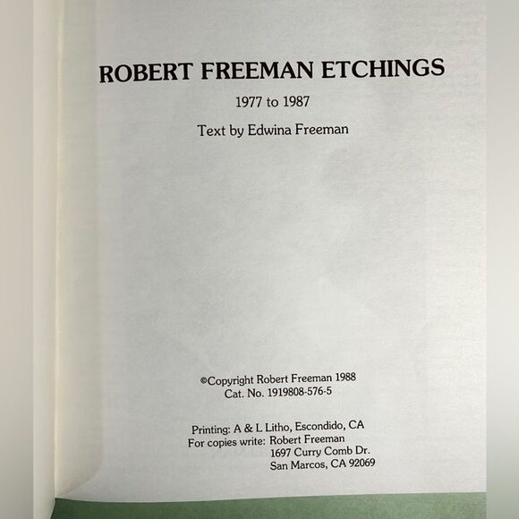 1988 Robert Freeman Etchings Book - Picture 5 of 5